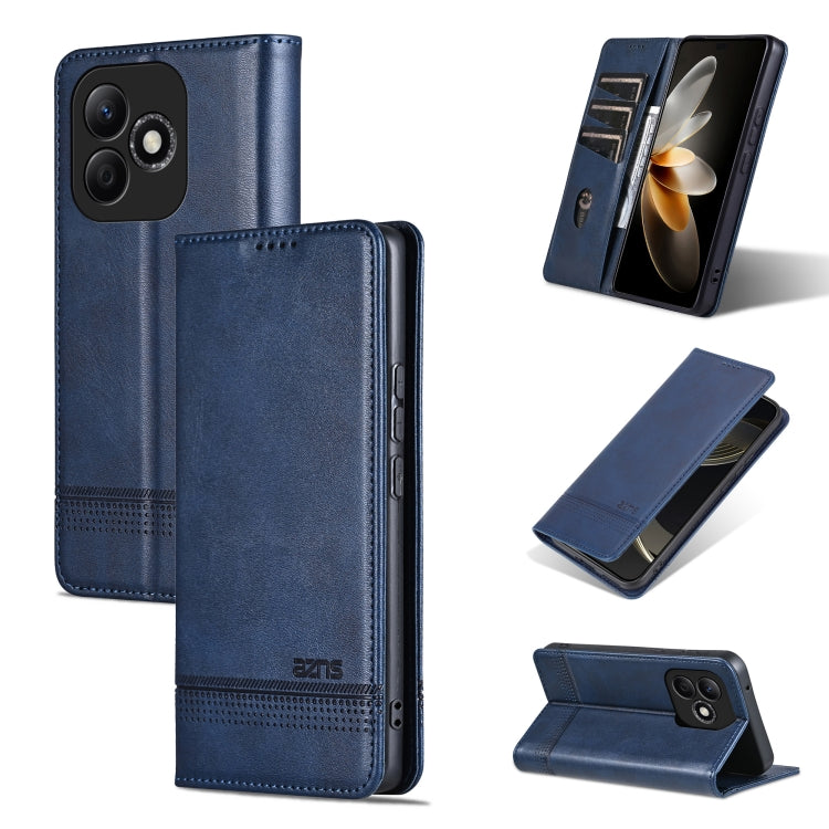AZNS Magnetic Calf Texture Flip Leather Phone Case, For Honor X60, For Honor X60i, For Honor Play 60 Plus, For Honor X6b
