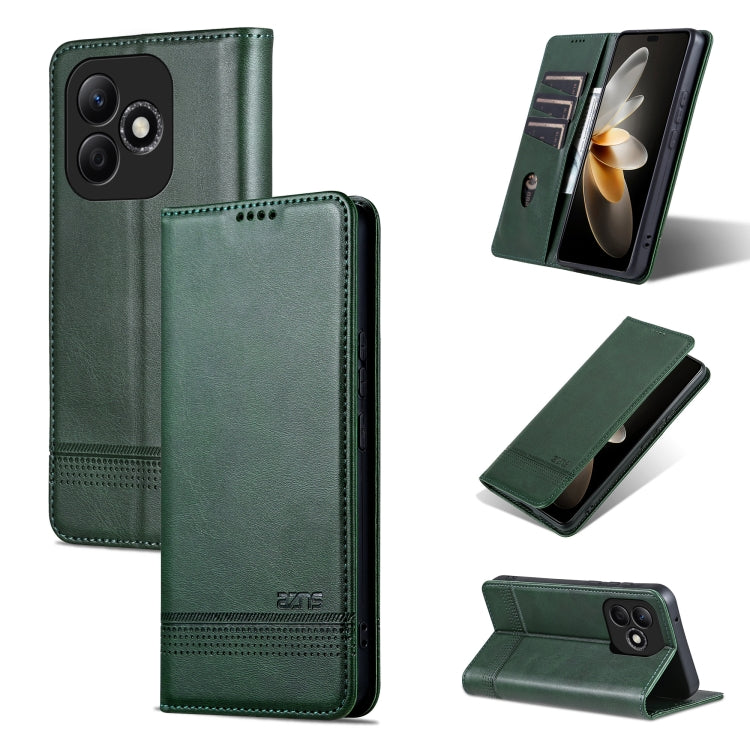 AZNS Magnetic Calf Texture Flip Leather Phone Case, For Honor X60, For Honor X60i, For Honor Play 60 Plus, For Honor X6b