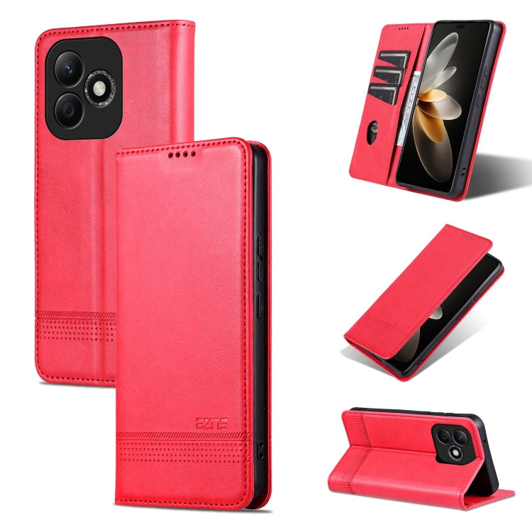AZNS Magnetic Calf Texture Flip Leather Phone Case, For Honor X60, For Honor X60i, For Honor Play 60 Plus, For Honor X6b