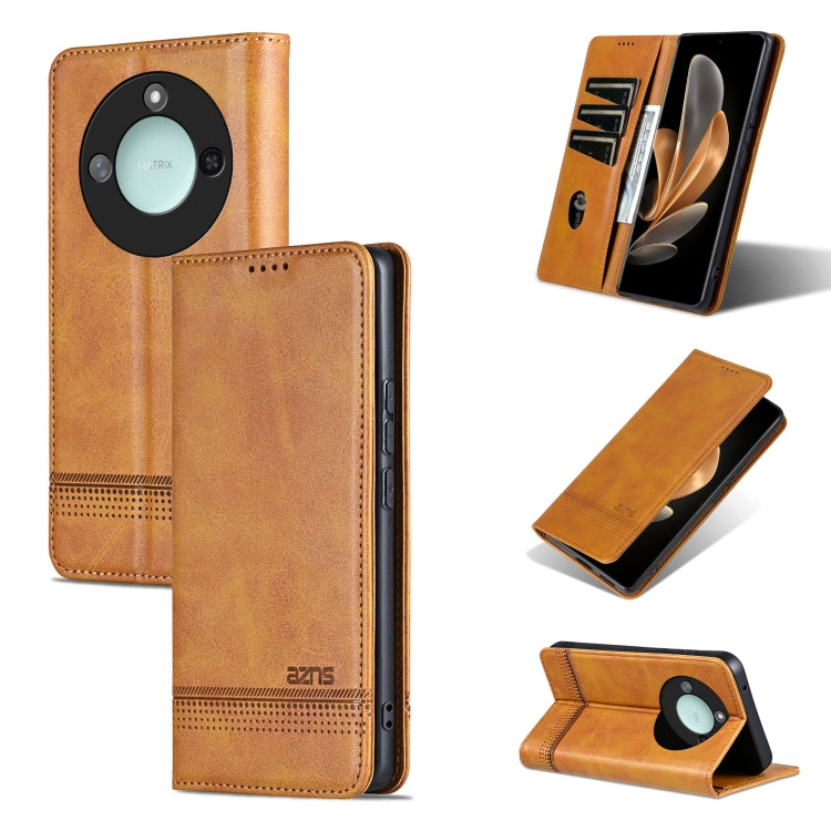 AZNS Magnetic Calf Texture Flip Leather Phone Case, For Honor X60, For Honor X60i, For Honor Play 60 Plus, For Honor X6b