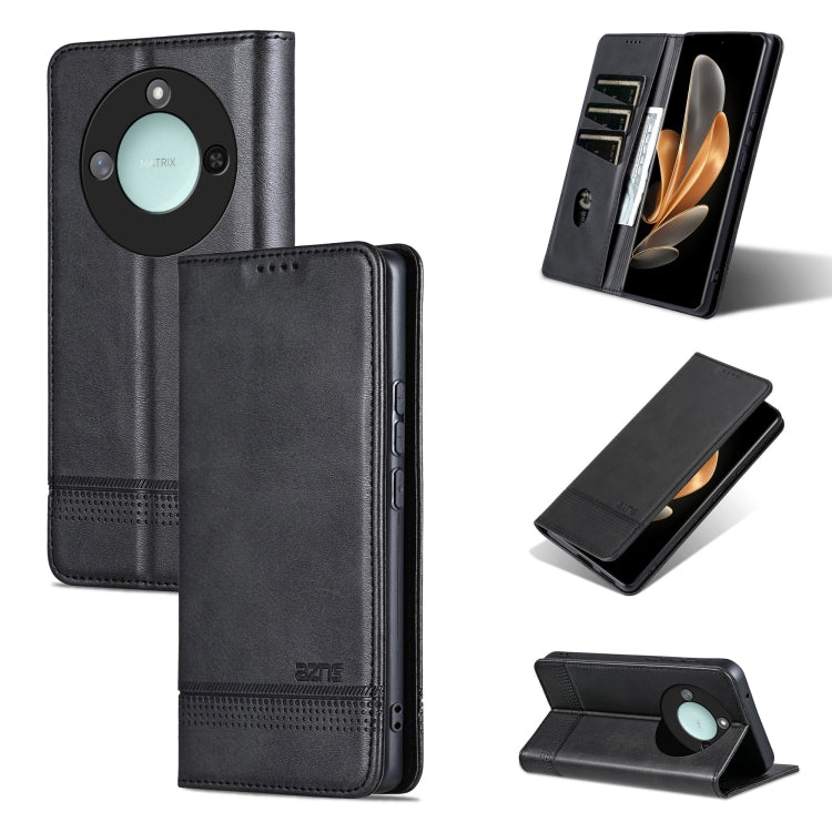 AZNS Magnetic Calf Texture Flip Leather Phone Case, For Honor X60, For Honor X60i, For Honor Play 60 Plus, For Honor X6b