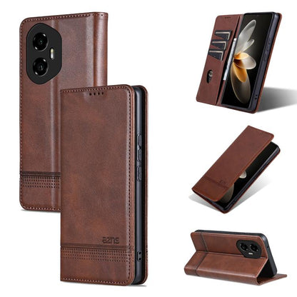 AZNS Magnetic Calf Texture Flip Leather Phone Case, For Honor 300, For Honor Magic7 Pro, For Honor Magic7, For Honor X60 Pro