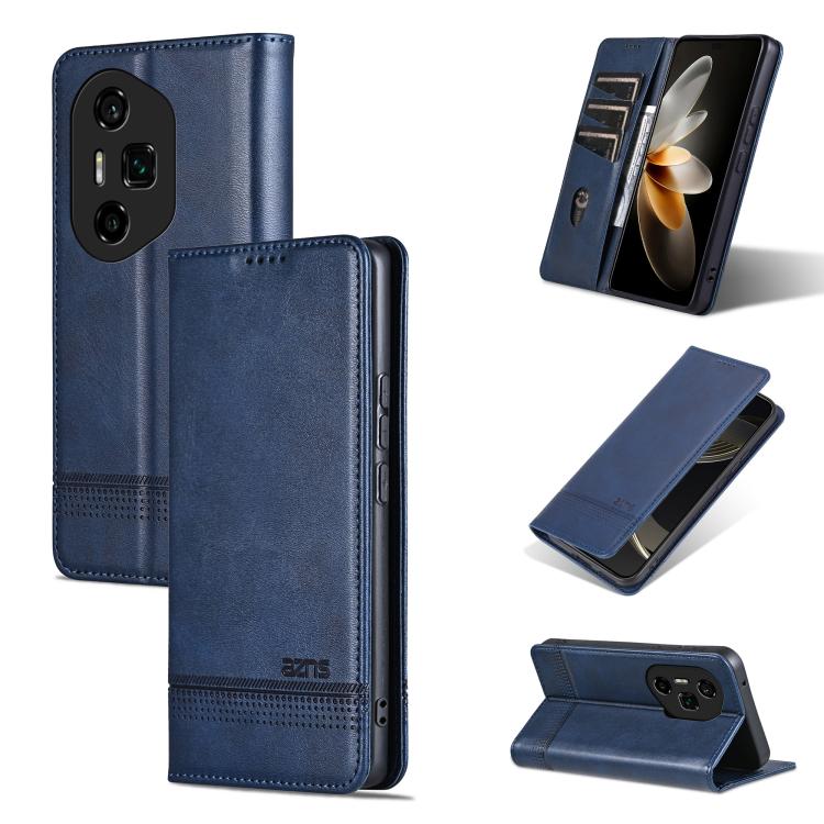 AZNS Magnetic Calf Texture Flip Leather Phone Case, For Honor Play 60, For Honor 400 Global 156.5mm, For Honor 300 Ultra, For Honor 300 Pro