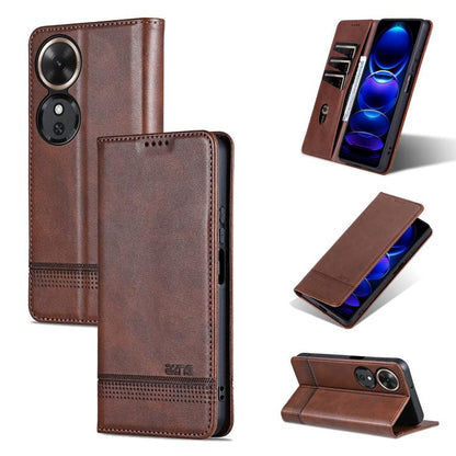 AZNS Magnetic Calf Texture Flip Leather Phone Case, For Honor X70 5G, For Honor 400 Pro 5G Global 160.8mm, For Honor Play 60, For Honor 400 Global 156.5mm