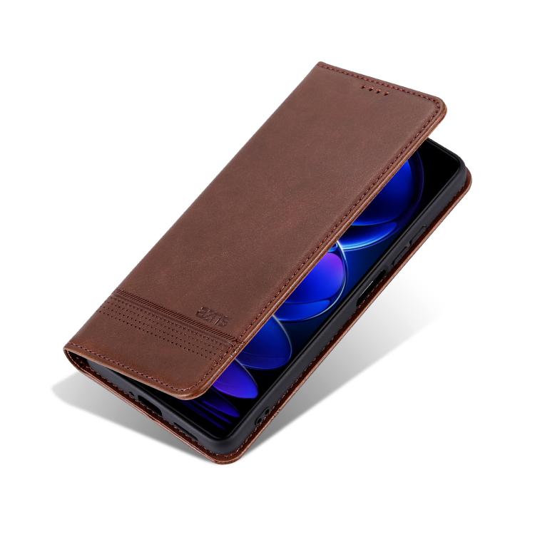 AZNS Magnetic Calf Texture Flip Leather Phone Case, For Honor Play 60, For Honor 400 Global 156.5mm, For Honor 300 Ultra, For Honor 300 Pro