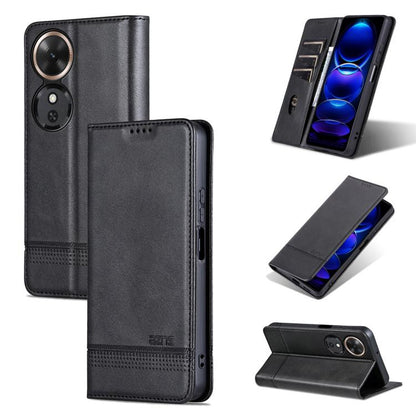 AZNS Magnetic Calf Texture Flip Leather Phone Case, For Honor Play 60, For Honor 400 Global 156.5mm, For Honor 300 Ultra, For Honor 300 Pro