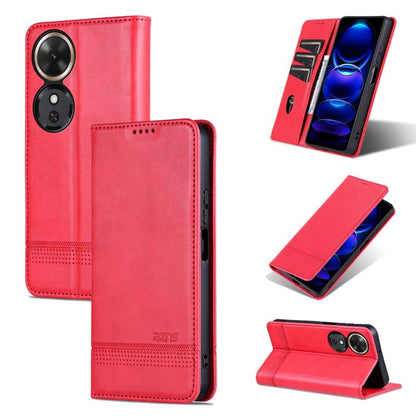AZNS Magnetic Calf Texture Flip Leather Phone Case, For Honor Play 60, For Honor 400 Global 156.5mm, For Honor 300 Ultra, For Honor 300 Pro