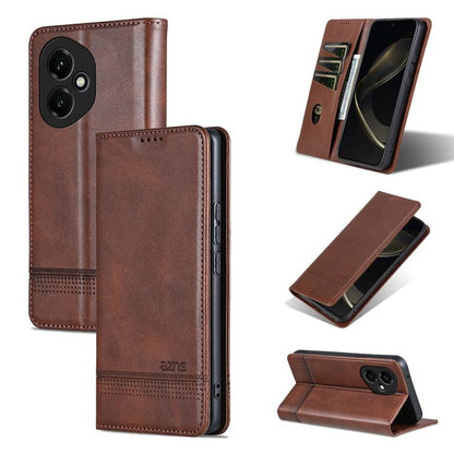 AZNS Magnetic Calf Texture Flip Leather Phone Case, For Honor Play 60, For Honor 400 Global 156.5mm, For Honor 300 Ultra, For Honor 300 Pro
