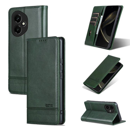 AZNS Magnetic Calf Texture Flip Leather Phone Case, For Honor Play 60, For Honor 400 Global 156.5mm, For Honor 300 Ultra, For Honor 300 Pro