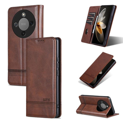AZNS Magnetic Calf Texture Flip Leather Phone Case, For Honor 600 Lite Global, For Honor Play 10T 5G/400 Smart 5G, For Honor X70 5G, For Honor 400 Pro 5G Global 160.8mm