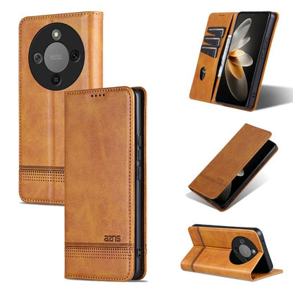 AZNS Magnetic Calf Texture Flip Leather Phone Case, For Honor 600 Lite Global, For Honor Play 10T 5G/400 Smart 5G, For Honor X70 5G, For Honor 400 Pro 5G Global 160.8mm