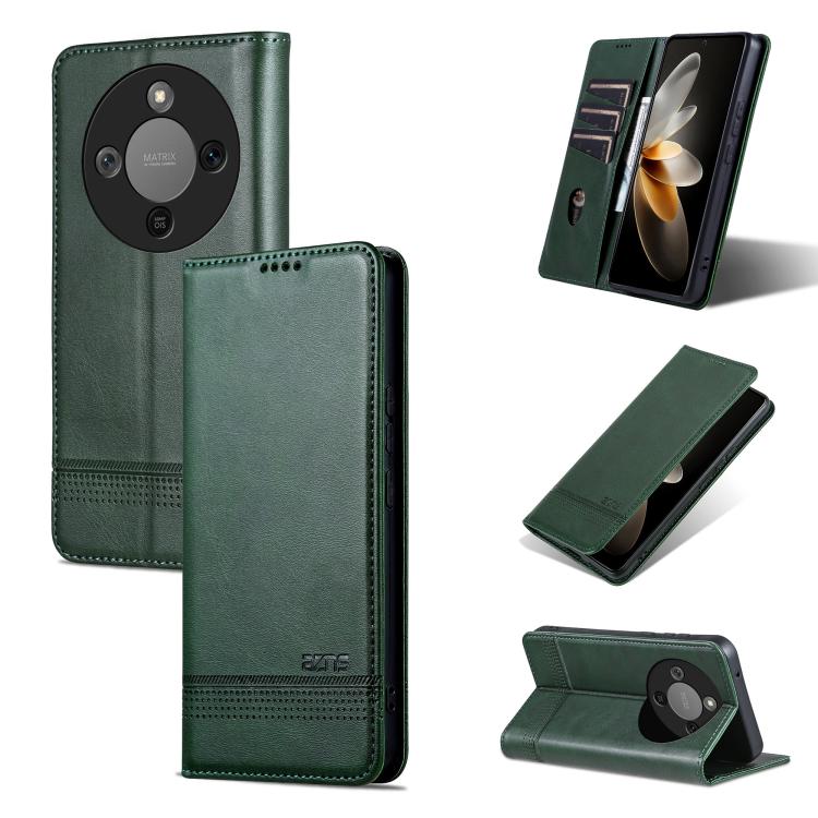 AZNS Magnetic Calf Texture Flip Leather Phone Case, For Honor 600 Lite Global, For Honor Play 10T 5G/400 Smart 5G, For Honor X70 5G, For Honor 400 Pro 5G Global 160.8mm