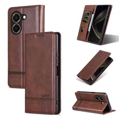 AZNS Magnetic Calf Texture Flip Leather Phone Case, For Honor X80 Pro Max 5G, For Honor Play 80 Plus 5G, For Honor 600 Pro Global, For Honor 600 Global