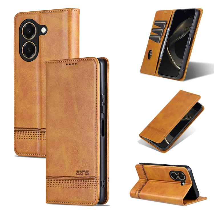 AZNS Magnetic Calf Texture Flip Leather Phone Case, For Honor X80 Pro Max 5G, For Honor Play 80 Plus 5G, For Honor 600 Pro Global, For Honor 600 Global