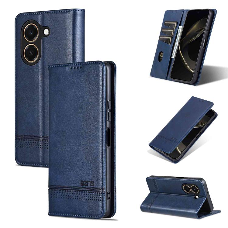 AZNS Magnetic Calf Texture Flip Leather Phone Case, For Honor X80 Pro Max 5G, For Honor Play 80 Plus 5G, For Honor 600 Pro Global, For Honor 600 Global