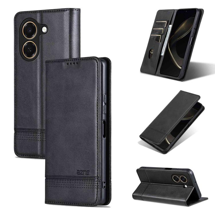 AZNS Magnetic Calf Texture Flip Leather Phone Case, For Honor X80 Pro Max 5G, For Honor Play 80 Plus 5G, For Honor 600 Pro Global, For Honor 600 Global