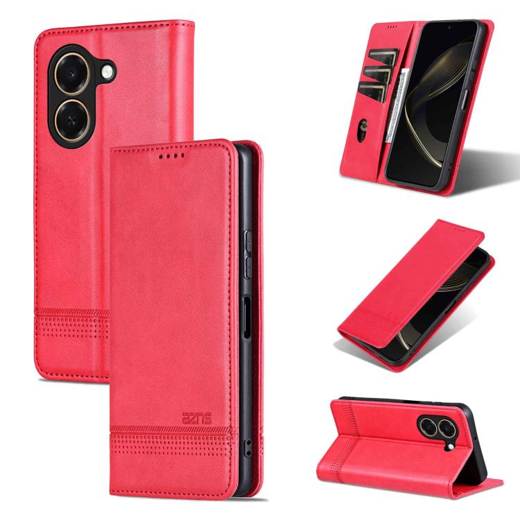 AZNS Magnetic Calf Texture Flip Leather Phone Case, For Honor X80 Pro Max 5G, For Honor Play 80 Plus 5G, For Honor 600 Pro Global, For Honor 600 Global