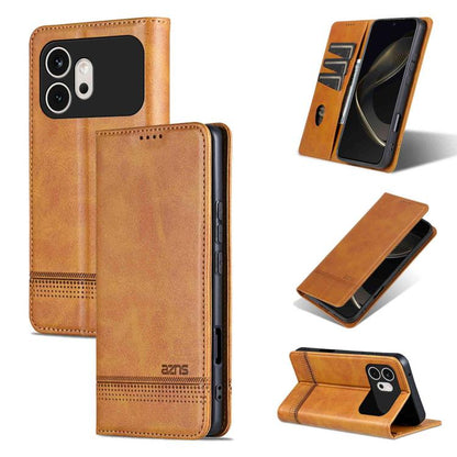 AZNS Magnetic Calf Texture Flip Leather Phone Case, For Honor X80 Pro Max 5G, For Honor Play 80 Plus 5G, For Honor 600 Pro Global, For Honor 600 Global