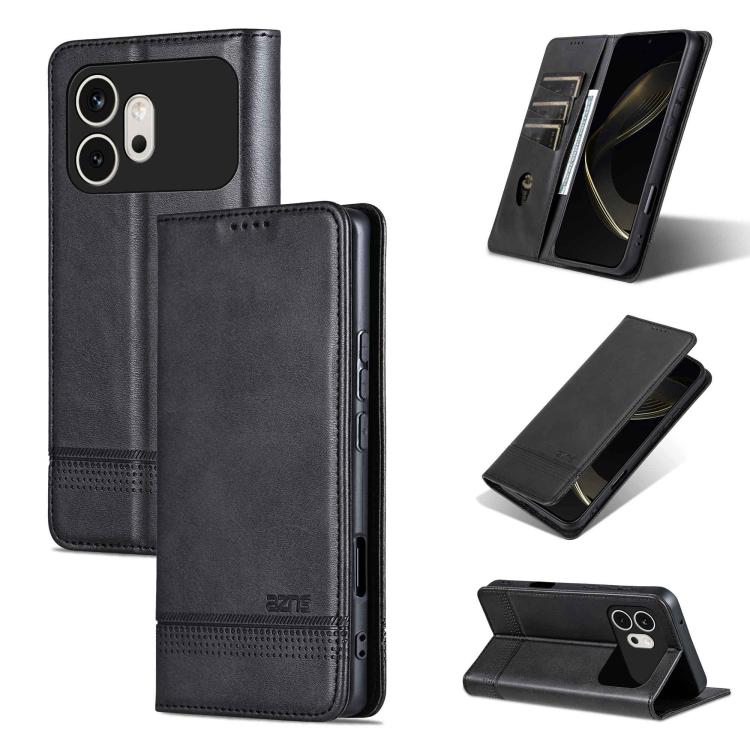 AZNS Magnetic Calf Texture Flip Leather Phone Case, For Honor X80 Pro Max 5G, For Honor Play 80 Plus 5G, For Honor 600 Pro Global, For Honor 600 Global