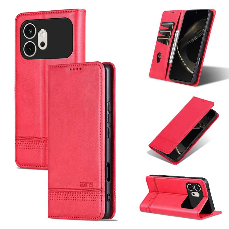 AZNS Magnetic Calf Texture Flip Leather Phone Case, For Honor X80 Pro Max 5G, For Honor Play 80 Plus 5G, For Honor 600 Pro Global, For Honor 600 Global