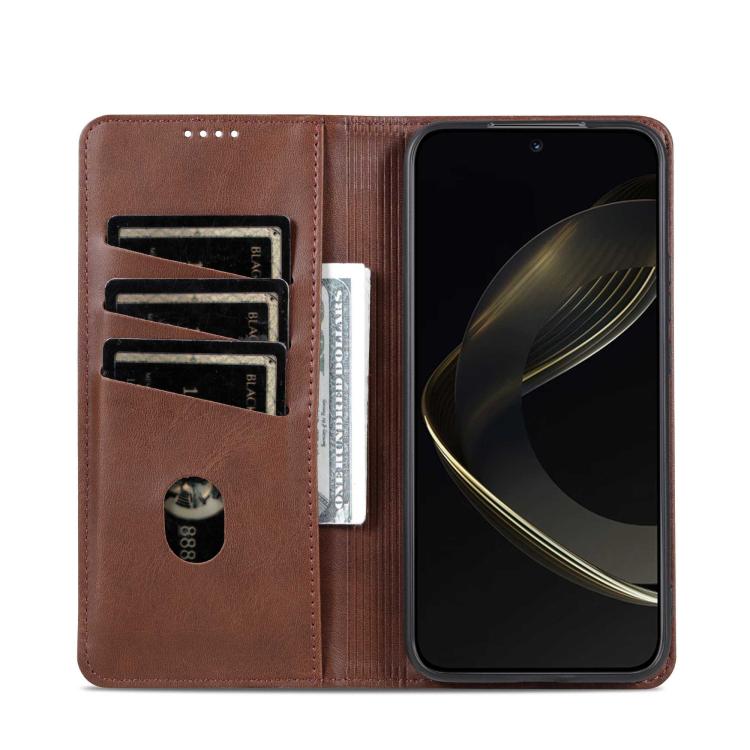 AZNS Magnetic Calf Texture Flip Leather Phone Case, For Honor 600 Lite Global, For Honor Play 10T 5G/400 Smart 5G, For Honor X70 5G, For Honor 400 Pro 5G Global 160.8mm