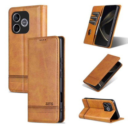 AZNS Magnetic Calf Texture Flip Leather Phone Case, For Honor 600 Lite Global, For Honor Play 10T 5G/400 Smart 5G, For Honor X70 5G, For Honor 400 Pro 5G Global 160.8mm