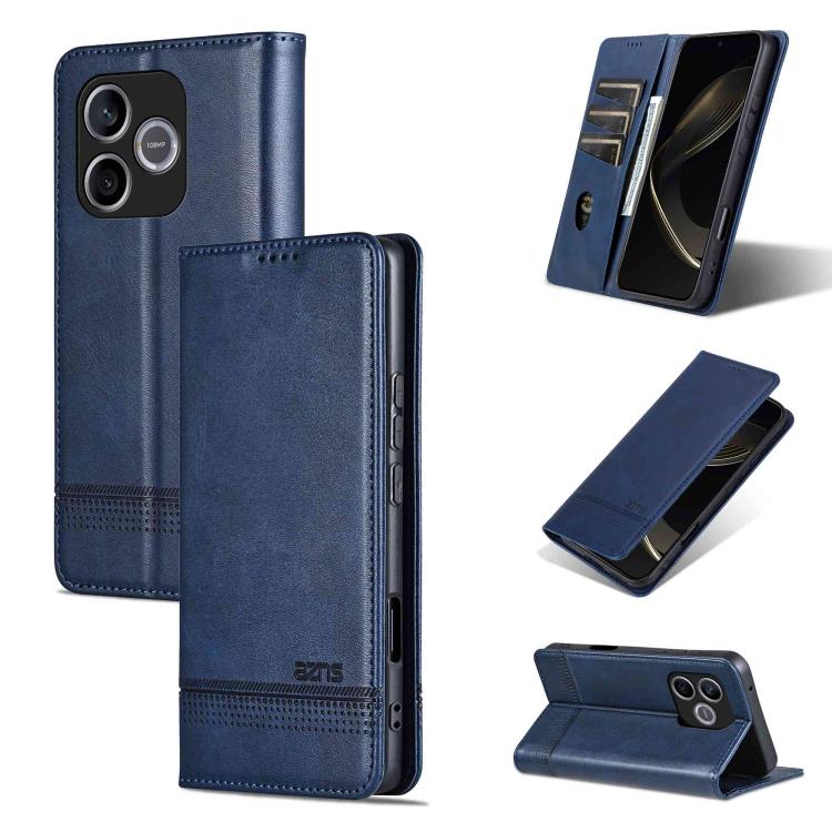 AZNS Magnetic Calf Texture Flip Leather Phone Case, For Honor 600 Lite Global, For Honor Play 10T 5G/400 Smart 5G, For Honor X70 5G, For Honor 400 Pro 5G Global 160.8mm