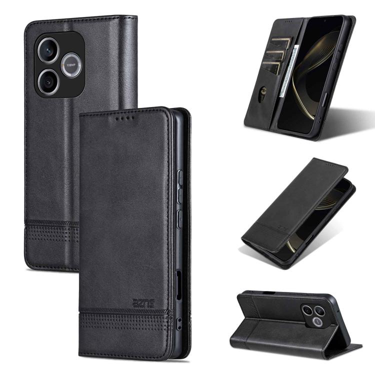 AZNS Magnetic Calf Texture Flip Leather Phone Case, For Honor 600 Lite Global, For Honor Play 10T 5G/400 Smart 5G, For Honor X70 5G, For Honor 400 Pro 5G Global 160.8mm