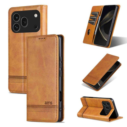 AZNS Magnetic Calf Texture Flip Leather Phone Case, For Honor X80 Pro Max 5G, For Honor Play 80 Plus 5G, For Honor 600 Pro Global, For Honor 600 Global