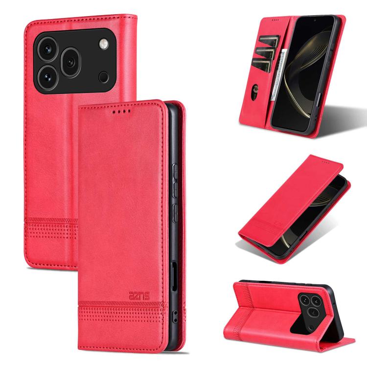 AZNS Magnetic Calf Texture Flip Leather Phone Case, For Honor X80 Pro Max 5G, For Honor Play 80 Plus 5G, For Honor 600 Pro Global, For Honor 600 Global