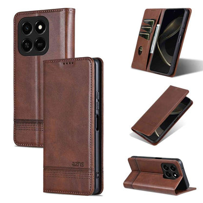 AZNS Magnetic Calf Texture Flip Leather Phone Case, For Honor 600 Lite Global, For Honor Play 10T 5G/400 Smart 5G, For Honor X70 5G, For Honor 400 Pro 5G Global 160.8mm