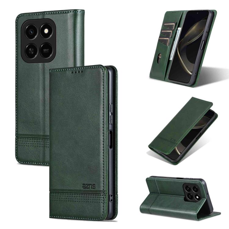 AZNS Magnetic Calf Texture Flip Leather Phone Case, For Honor 600 Lite Global, For Honor Play 10T 5G/400 Smart 5G, For Honor X70 5G, For Honor 400 Pro 5G Global 160.8mm