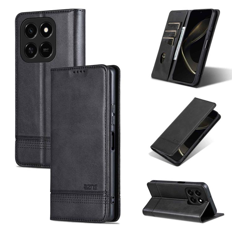 AZNS Magnetic Calf Texture Flip Leather Phone Case, For Honor 600 Lite Global, For Honor Play 10T 5G/400 Smart 5G, For Honor X70 5G, For Honor 400 Pro 5G Global 160.8mm