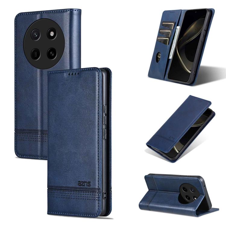 AZNS Magnetic Calf Texture Flip Leather Phone Case, For Honor X80 Pro Max 5G, For Honor Play 80 Plus 5G, For Honor 600 Pro Global, For Honor 600 Global
