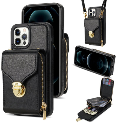 Zipper Hardware Card Wallet Phone Case, For iPhone 13 Pro Max, For iPhone 13 Pro, For iPhone 12 Pro Max, For iPhone 12 / 12 Pro