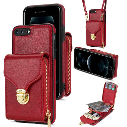 Zipper Hardware Card Wallet Phone Case, For iPhone SE 2022 / SE 2020 / 8 / 7, For iPhone 8 Plus / 7 Plus, For iPhone 6s Plus / 6 Plus, For iPhone 6s / 6