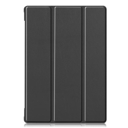 For Lenovo M10 FHD REL TB-X605FC Custer Pattern Pure Color Horizontal Flip Leather Case with Three-folding Holder & Wake-up / Sleep Function, For Lenovo M10 FHD REL TB-X605FC