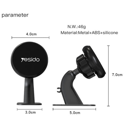 Yesido C91 Car Center Console Paste Magsafe Magnetic Phone Tablet Holder, C91