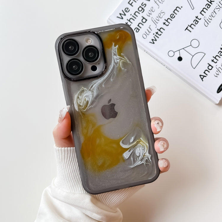 Oil Painting Electroplating TPU Phone Case, For iPhone 14, For iPhone 14 Pro, For iPhone 14 Plus, For iPhone 14 Pro Max, For iPhone 13