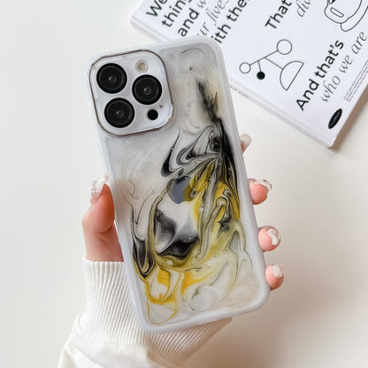 Oil Painting Electroplating TPU Phone Case, For iPhone 14, For iPhone 14 Pro, For iPhone 14 Plus, For iPhone 14 Pro Max, For iPhone 13