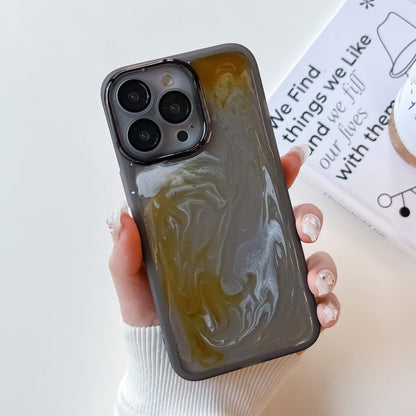 Oil Painting Electroplating TPU Phone Case, For iPhone 13 Pro, For iPhone 13 Pro Max, For iPhone 12, For iPhone 12 Pro