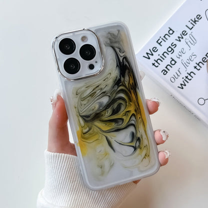 Oil Painting Electroplating TPU Phone Case, For iPhone 13 Pro, For iPhone 13 Pro Max, For iPhone 12, For iPhone 12 Pro