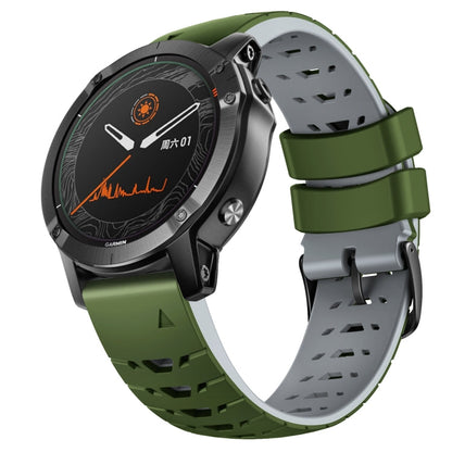 22mm Trapezoidal Quick Release Silicone Watch Band, For Garmin Fenix 7