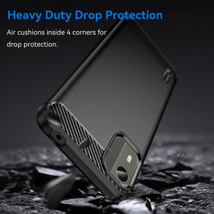 Brushed Texture Carbon Fiber TPU Phone Case, For Nokia C12, For Nokia C12 Pro, For Nokia C12 Plus, For Nokia C22