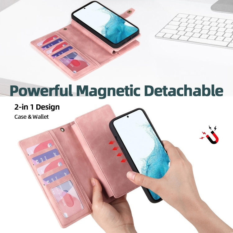 Zipper Wallet Magnetic Detachable Leather Phone Case, For Samsung Galaxy A52 4G/5G, For Samsung Galaxy A53 5G, For Samsung Galaxy A54 5G, For Samsung Galaxy A70, For Samsung Galaxy A71 4G, For Samsung Galaxy A71 5G, For Samsung Galaxy A72 4G/5G        ...
