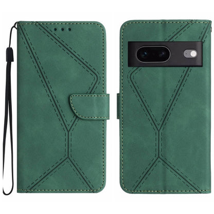 Stitching Embossed Leather Phone Case, For Google Pixel 7, For Google Pixel 7 Pro, For Google Pixel 7a, For Google Pixel 6