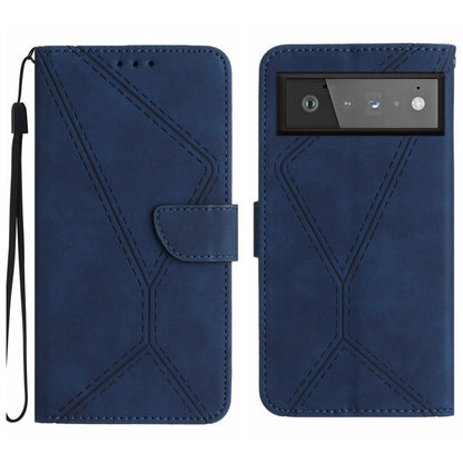 Stitching Embossed Leather Phone Case, For Google Pixel 7, For Google Pixel 7 Pro, For Google Pixel 7a, For Google Pixel 6