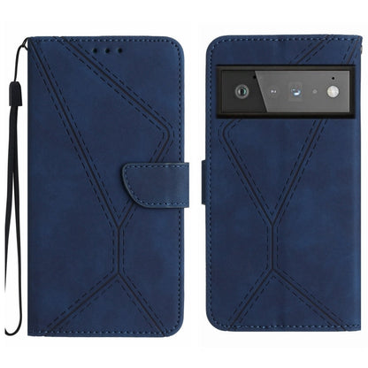 Stitching Embossed Leather Phone Case, For Google Pixel 6 Pro, For Google Pixel 6a