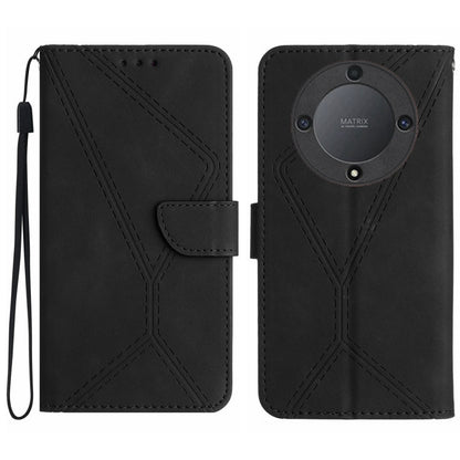 Stitching Embossed Leather Phone Case, For Honor 80, For Honor 80 Pro, For Honor X5 4G, For Honor X9a 5G /Magic5 Lite