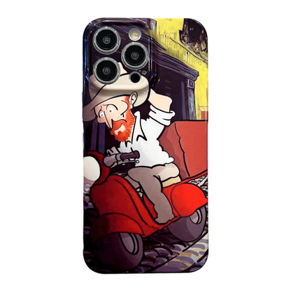 Oil Painting Pattern Glossy PC Phone Case, For iPhone XS Max, For iPhone 8 Plus / 7 Plus
